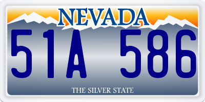 NV license plate 51A586