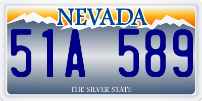 NV license plate 51A589