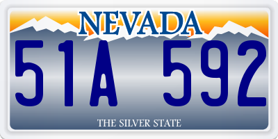 NV license plate 51A592