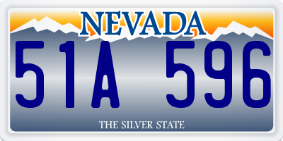 NV license plate 51A596