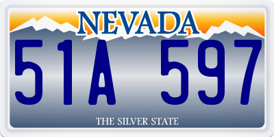 NV license plate 51A597