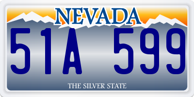 NV license plate 51A599