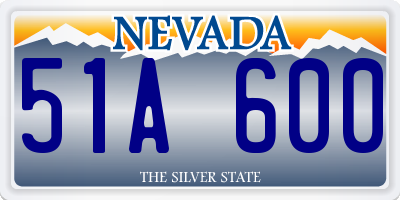 NV license plate 51A600