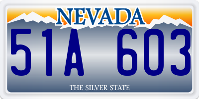 NV license plate 51A603