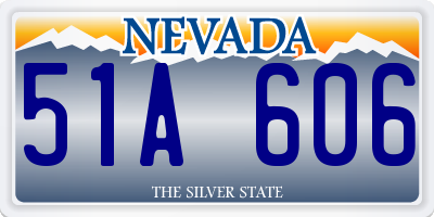 NV license plate 51A606