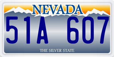 NV license plate 51A607