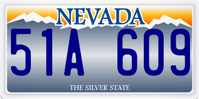 NV license plate 51A609