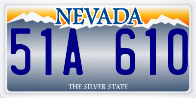 NV license plate 51A610