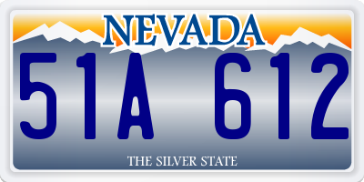 NV license plate 51A612