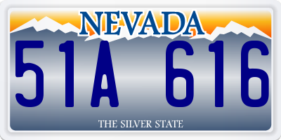 NV license plate 51A616