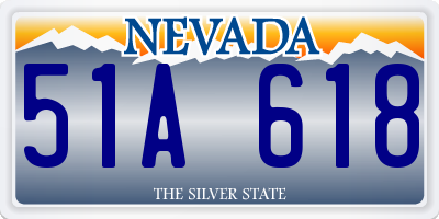 NV license plate 51A618