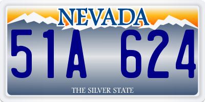 NV license plate 51A624