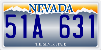 NV license plate 51A631