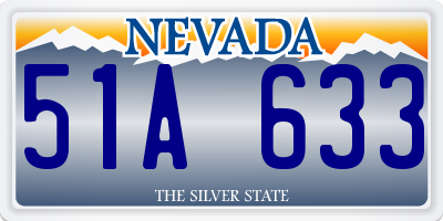 NV license plate 51A633