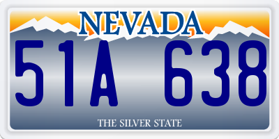 NV license plate 51A638