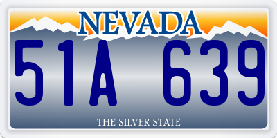 NV license plate 51A639