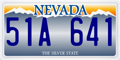 NV license plate 51A641