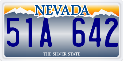 NV license plate 51A642