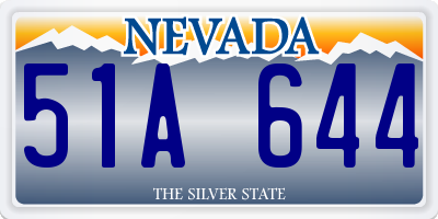 NV license plate 51A644