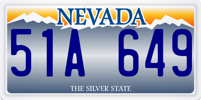 NV license plate 51A649