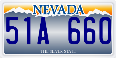 NV license plate 51A660