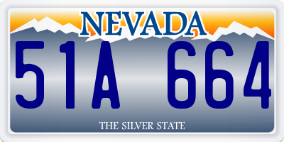 NV license plate 51A664