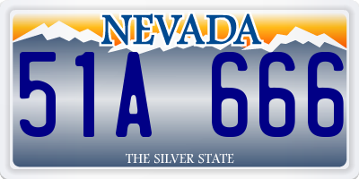 NV license plate 51A666