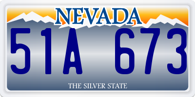 NV license plate 51A673