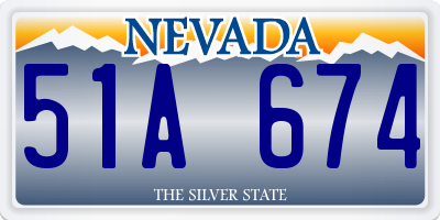 NV license plate 51A674