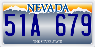 NV license plate 51A679