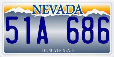 NV license plate 51A686