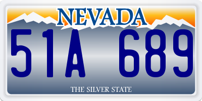 NV license plate 51A689