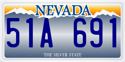 NV license plate 51A691