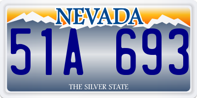 NV license plate 51A693