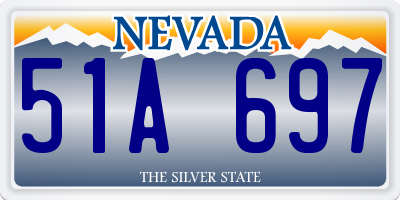 NV license plate 51A697
