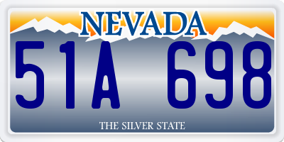 NV license plate 51A698