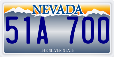 NV license plate 51A700