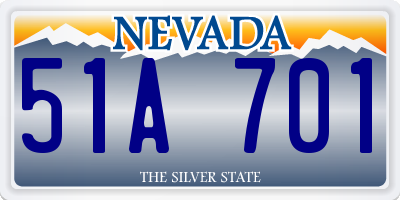 NV license plate 51A701