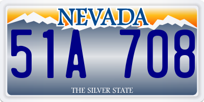 NV license plate 51A708