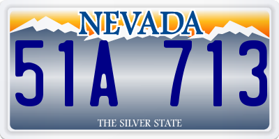 NV license plate 51A713