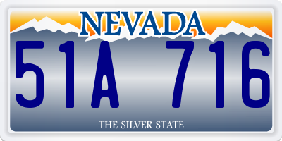 NV license plate 51A716