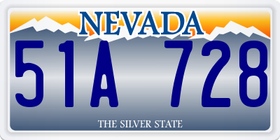 NV license plate 51A728