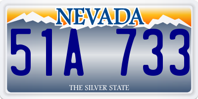 NV license plate 51A733