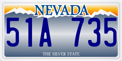 NV license plate 51A735