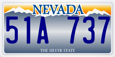 NV license plate 51A737