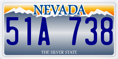 NV license plate 51A738