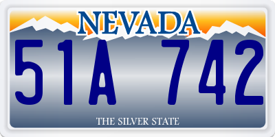 NV license plate 51A742