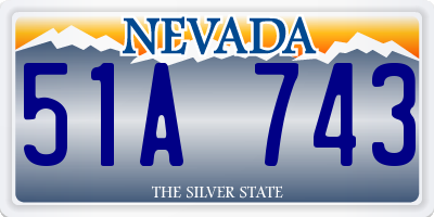 NV license plate 51A743