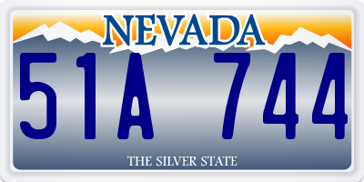 NV license plate 51A744
