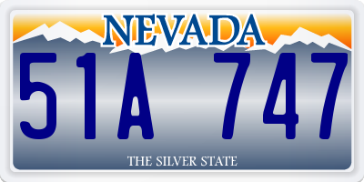 NV license plate 51A747
